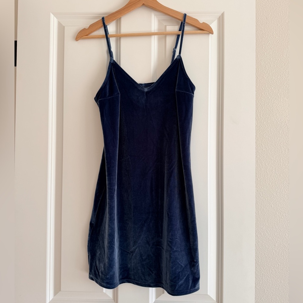 Hollister XS Crushed Velvet Mini Slip Dress Y2K 90s Velour Whimsigoth